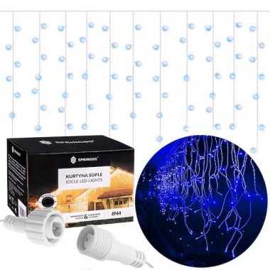 pol_pl_Kurtyna swietlna 200 led girlanda lampki wewnetrzno zewnetrzne sople niebieski 29766_1