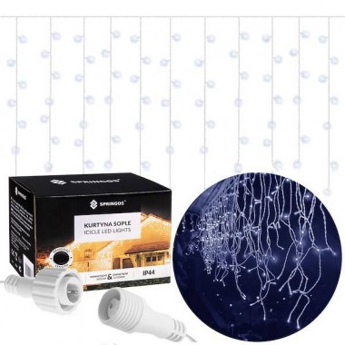 pol_pl_Kurtyna swietlna 200 led girlanda lampki wewnetrzno zewnetrzne sople zimny bialy 29758_1