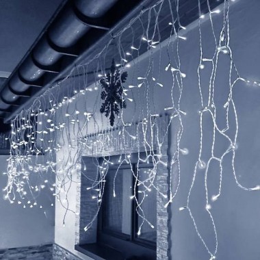 pol_pl_Kurtyna swietlna z pilotem 300 led girlanda lampki wewnetrzno zewnetrzne sople zimny bialy 29760_3