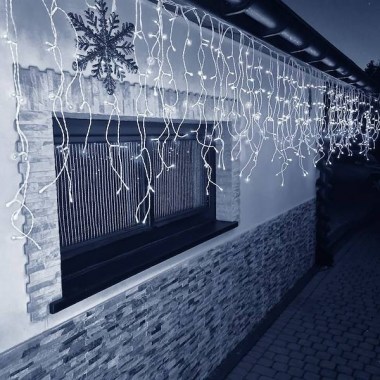 pol_pl_Kurtyna swietlna z pilotem 300 led girlanda lampki wewnetrzno zewnetrzne sople zimny bialy 29760_8