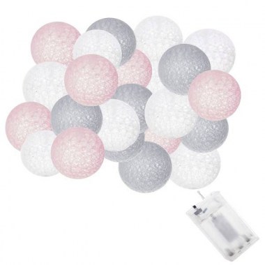 pol_pl_Lampki dekoracyjne cotton balls 30 LED 30 kul rozowe szare 28270_1